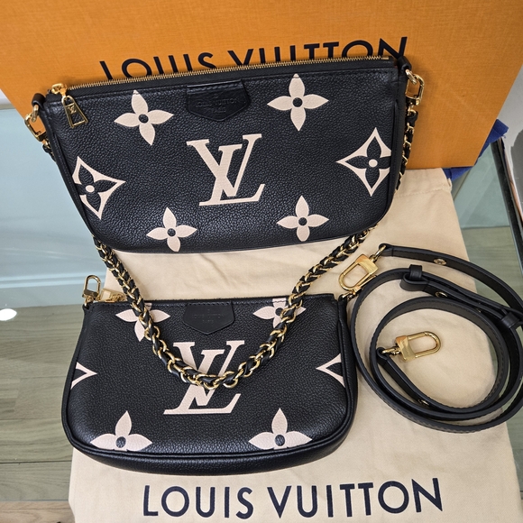 Louis Vuitton Black and Cream Women's Bag - Picture 2 of 16